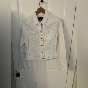 Banana Republic White Jean Jacket Medium